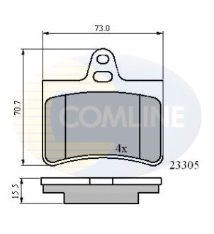 Комплект тормозных колодок, дисковый механизм COMLINE CBP01122