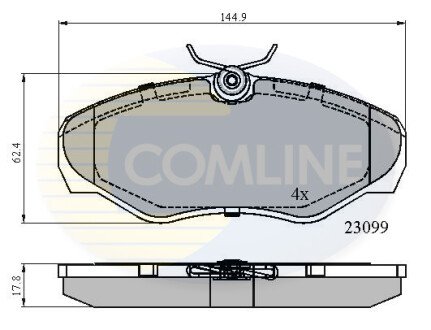 Комплект тормозных колодок, дисковый механизм COMLINE CBP01127