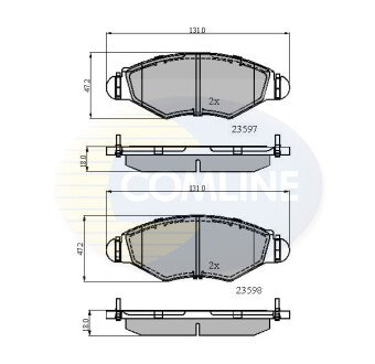 Комплект тормозных колодок, дисковый механизм COMLINE CBP01131