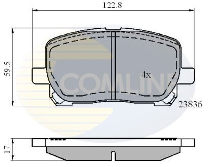 Комплект тормозных колодок, дисковый механизм COMLINE CBP01132