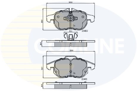 Комплект тормозных колодок, дисковый механизм COMLINE CBP01137