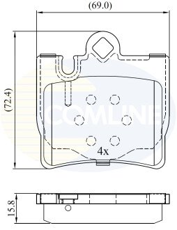 Комплект тормозных колодок, дисковый механизм COMLINE CBP01143