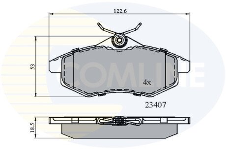 Комплект тормозных колодок, дисковый механизм COMLINE CBP01145