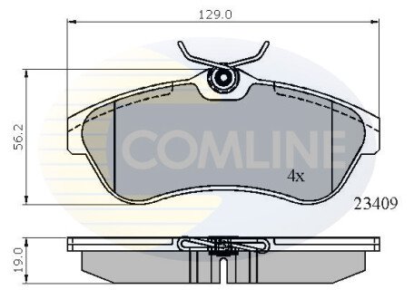 Комплект тормозных колодок, дисковый механизм COMLINE CBP01146 (фото 1)