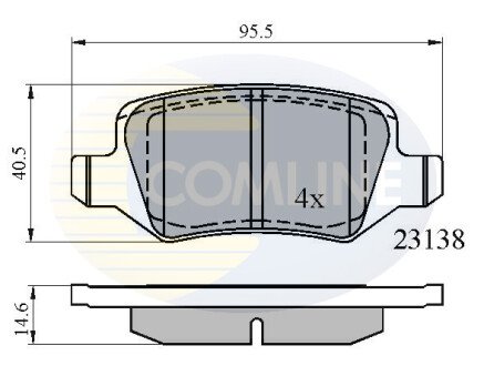 Комплект тормозных колодок, дисковый механизм COMLINE CBP01149