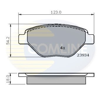 Комплект тормозных колодок, дисковый механизм COMLINE CBP01159