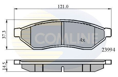 Комплект тормозных колодок, дисковый механизм COMLINE CBP01190