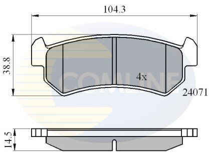 Комплект тормозных колодок, дисковый механизм COMLINE CBP01191