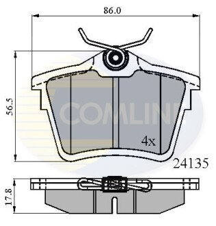 Комплект тормозных колодок, дисковый механизм COMLINE CBP01252 (фото 1)