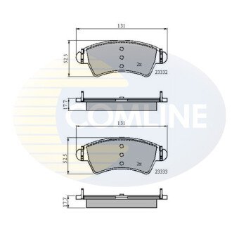 Комплект тормозных колодок, дисковый механизм COMLINE CBP01260