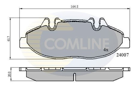 Комплект тормозных колодок, дисковый механизм COMLINE CBP01305