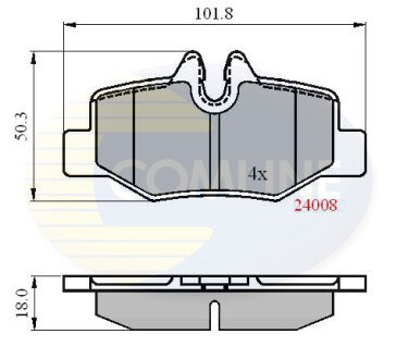 Комплект тормозных колодок, дисковый механизм COMLINE CBP01306