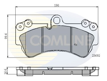 Комплект тормозных колодок, дисковый механизм COMLINE CBP01314