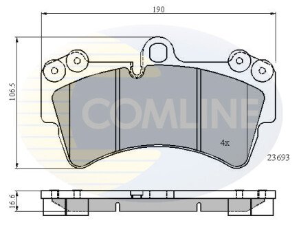 Комплект тормозных колодок, дисковый механизм COMLINE CBP01315