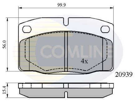 Комплект тормозных колодок, дисковый механизм COMLINE CBP0135