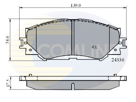 Комплект тормозных колодок, дисковый механизм COMLINE CBP01515