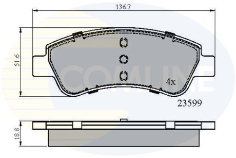 Комплект тормозных колодок, дисковый механизм COMLINE CBP01525