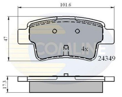 Комплект тормозных колодок, дисковый механизм COMLINE CBP01528