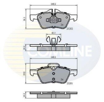 Комплект тормозных колодок, дисковый механизм COMLINE CBP01548