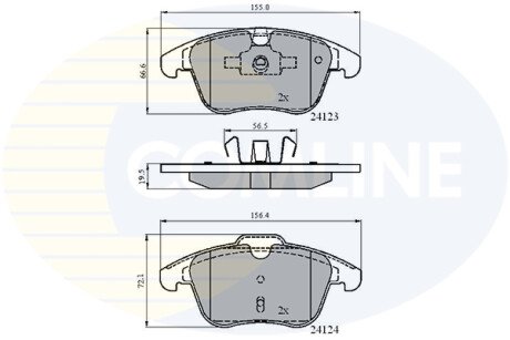 Комплект тормозных колодок, дисковый механизм COMLINE CBP01591