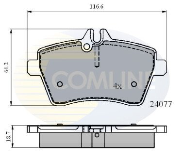 Комплект тормозных колодок, дисковый механизм COMLINE CBP01592