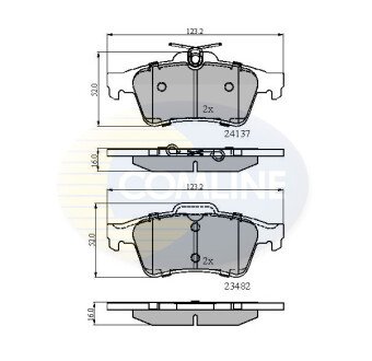 Комплект тормозных колодок, дисковый механизм COMLINE CBP01599