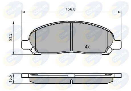 Комплект тормозных колодок, дисковый механизм COMLINE CBP01606