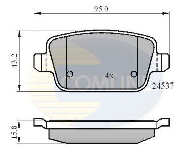 Комплект тормозных колодок, дисковый механизм COMLINE CBP01610