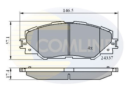 Комплект тормозных колодок, дисковый механизм COMLINE CBP01625