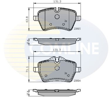 Комплект тормозных колодок, дисковый механизм COMLINE CBP01673