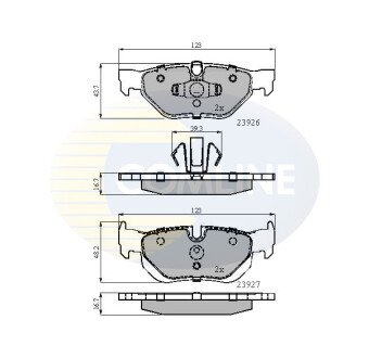 Комплект тормозных колодок, дисковый механизм COMLINE CBP01708 (фото 1)