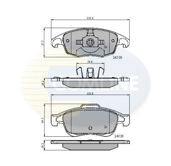 Комплект тормозных колодок, дисковый механизм COMLINE CBP01719