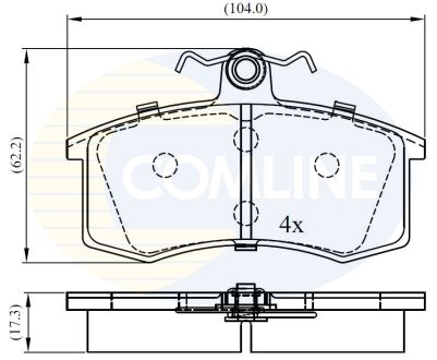 Комплект тормозных колодок, дисковый механизм COMLINE CBP0173