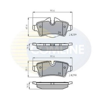 Комплект тормозных колодок, дисковый механизм COMLINE CBP01759