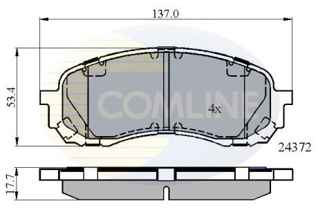 Комплект тормозных колодок, дисковый механизм COMLINE CBP01778