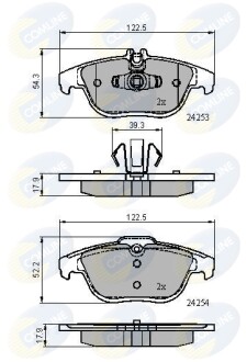 Комплект тормозных колодок, дисковый механизм COMLINE CBP01792