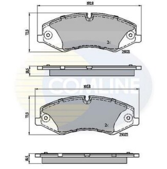 Комплект тормозных колодок, дисковый механизм COMLINE CBP02030