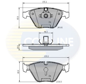 Комплект тормозных колодок, дисковый механизм COMLINE CBP02100 (фото 1)