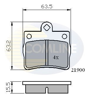 Комплект тормозных колодок, дисковый механизм COMLINE CBP0220 (фото 1)