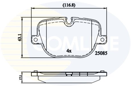 Автозапчасть COMLINE CBP02212