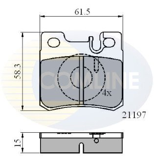 Комплект тормозных колодок, дисковый механизм COMLINE CBP0226