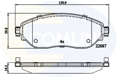 Автозапчасть COMLINE CBP02285