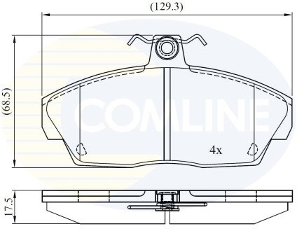 Комплект тормозных колодок, дисковый механизм COMLINE CBP0232