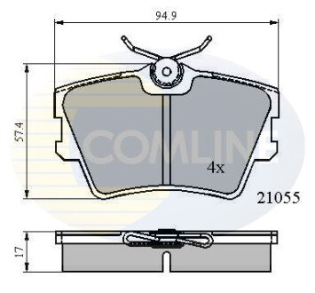 Комплект тормозных колодок, дисковый механизм COMLINE CBP0272