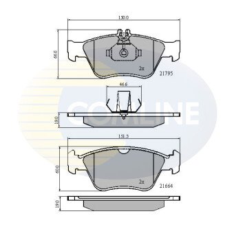 Комплект тормозных колодок, дисковый механизм COMLINE CBP0274