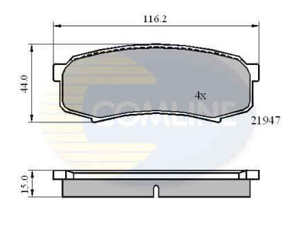 Автозапчасть COMLINE CBP0404