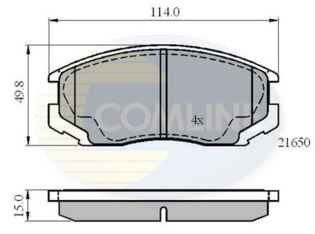 Комплект тормозных колодок, дисковый механизм COMLINE CBP0415