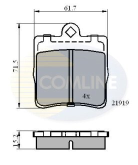 Комплект тормозных колодок, дисковый механизм COMLINE CBP0454