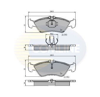 Комплект тормозных колодок, дисковый механизм COMLINE CBP0478 (фото 1)