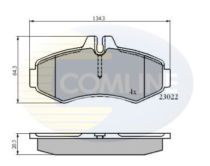 Комплект тормозных колодок, дисковый механизм COMLINE CBP0480